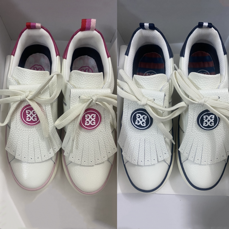 23 novos sapatos femininos de golfe sapatos de tabuleiro fixo tênis rosa rosa rendas borla golfe sapatos