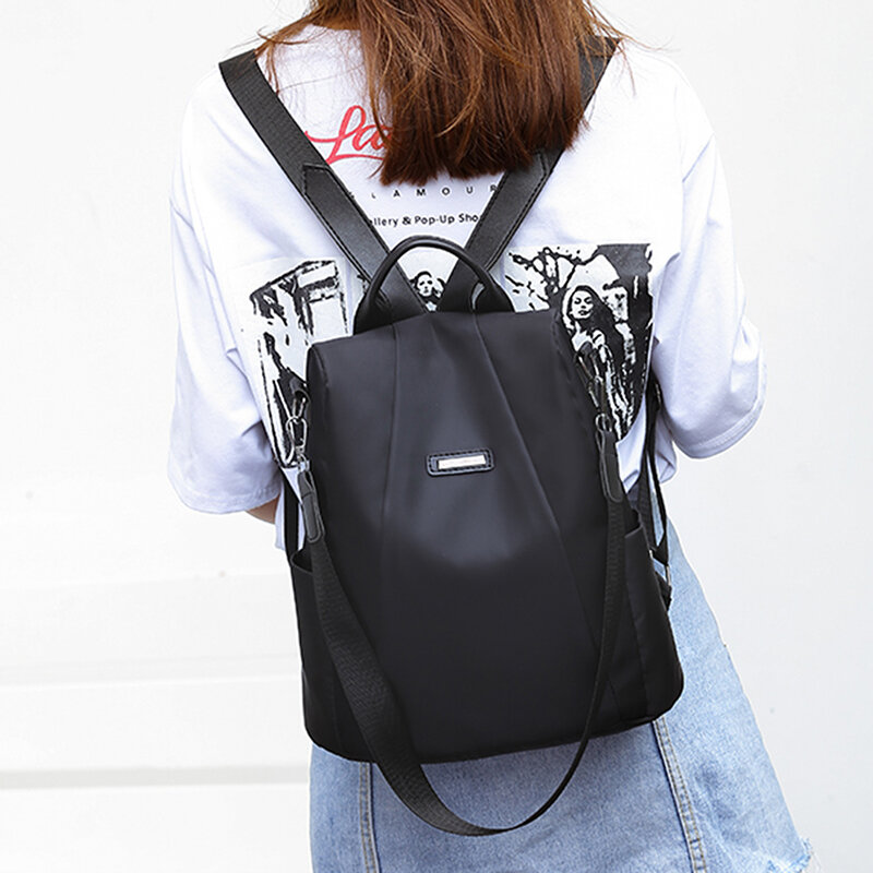 Waterproof Oxford Women Backpack Fashion Anti-Theft School Bagpack Luxury Designer Female Large Capacity Travel Shoulder Handbag