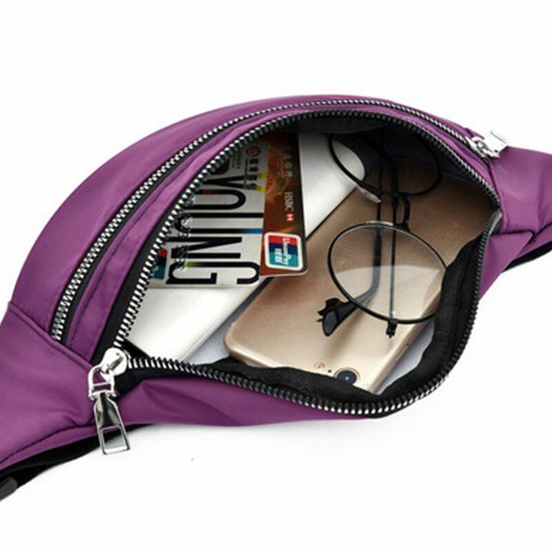 ファッション女性のナイロンベルトバッグファニーパック携帯電話ベルトバッグ屋外女性ポーチウエストバッグ女性のための財布