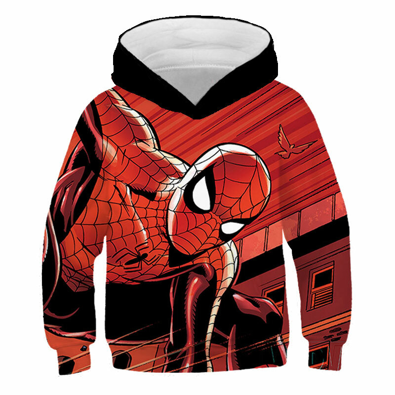 Pakaian Anak Laki-laki Marvel Spiderman 1-14 Tahun 2023 Kostum Anak Menawan Kartun Avengers Bayi Atasan Balita Laki-laki Hoodie 2022