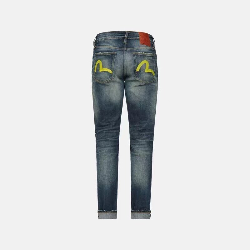 Pantalones vaqueros con estampado de gaviota pequeña para hombre, Jeans largos y rectos de alta calidad, estilo Retro japonés Y2k, estilo Hip Hop, 2022