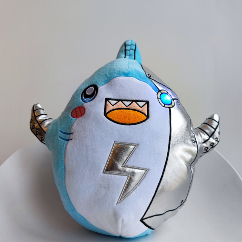 Lankybox Cyborg Robot Plush Toy LankyBot Boxy Cyborg Plush with Light Thicc Shark Foxy Plush Kawaii Toy Chidren's Birthday Gift
