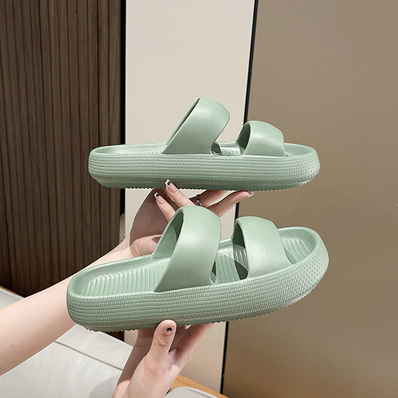 Pantoufles de maison unisexes à plateforme épaisse pour femmes, sandales de plage antidérapantes, tongs d'intérieur souples EVA, à la mode, nouvelle collection 2022