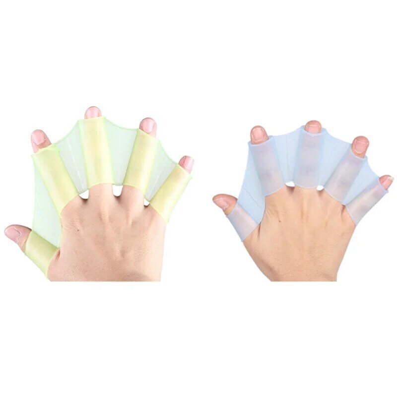 Swimming hand Finger fin learning swimming pool accessory finger wear Hand Web Flippers Training Diving Gloves Swim Pool Paddles