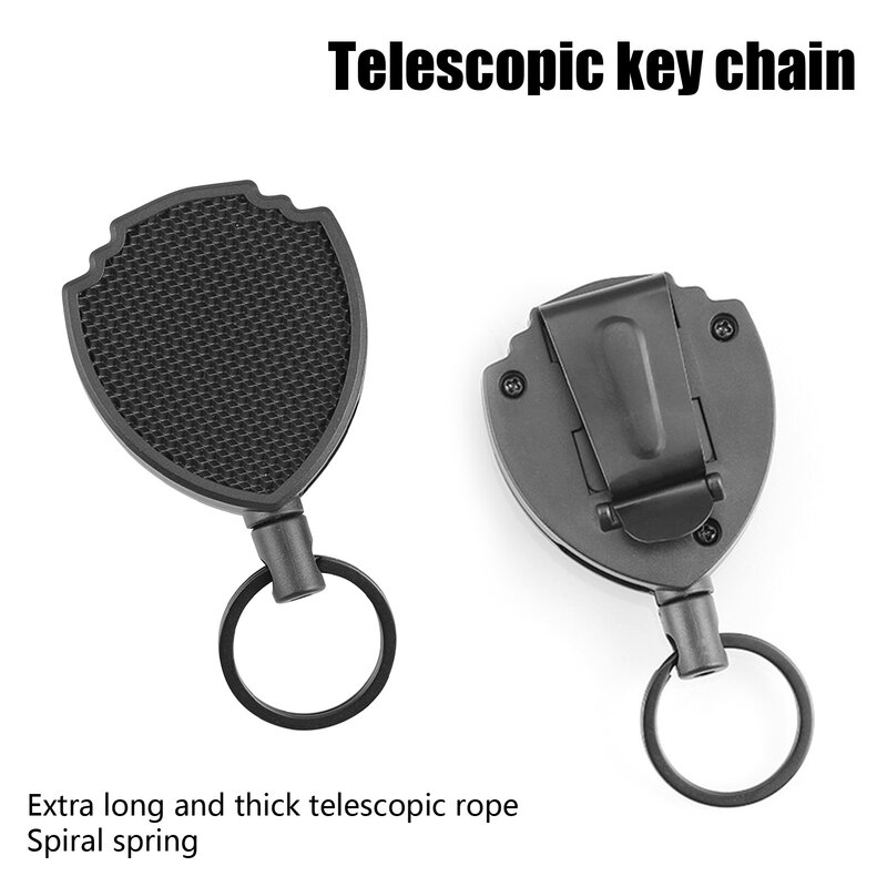 Retractable Keychain Multitool Carabiner Key Holder ID Badge Carabiner Holder Reel with Belt Clip Anti-Lost Keys Cards Holder