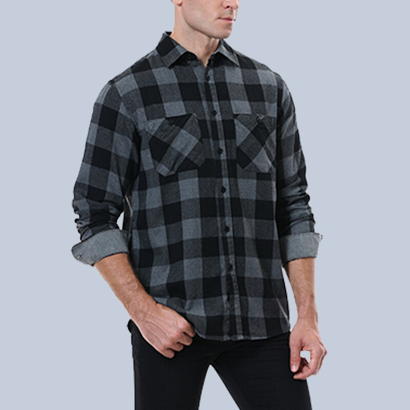 Рубашка мужская Всесезонная, повседневная сорочка, винтажная одежда, 2022