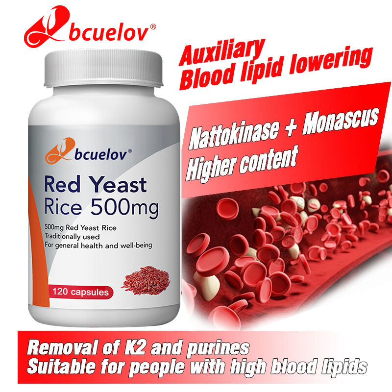 Red Yeast Rice Antioxidants - Helps Improve Digestion, Boost The Immune System, Blood Circulation, and Lower Cholesterol.