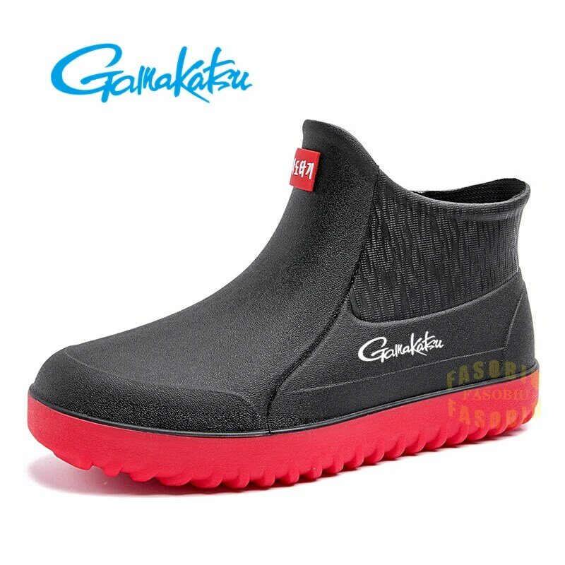 Gamakatsu-zapatos de pesca impermeables para hombre, calzado de senderismo antideslizante para exteriores, Botas de lluvia de pesca, zapatos de trabajo de jardín duraderos