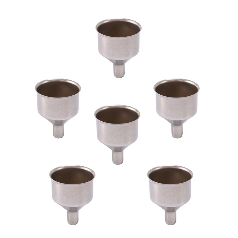 6 Piece Stainless Steel Flask Funnel Set, Small (6 Pcs)
