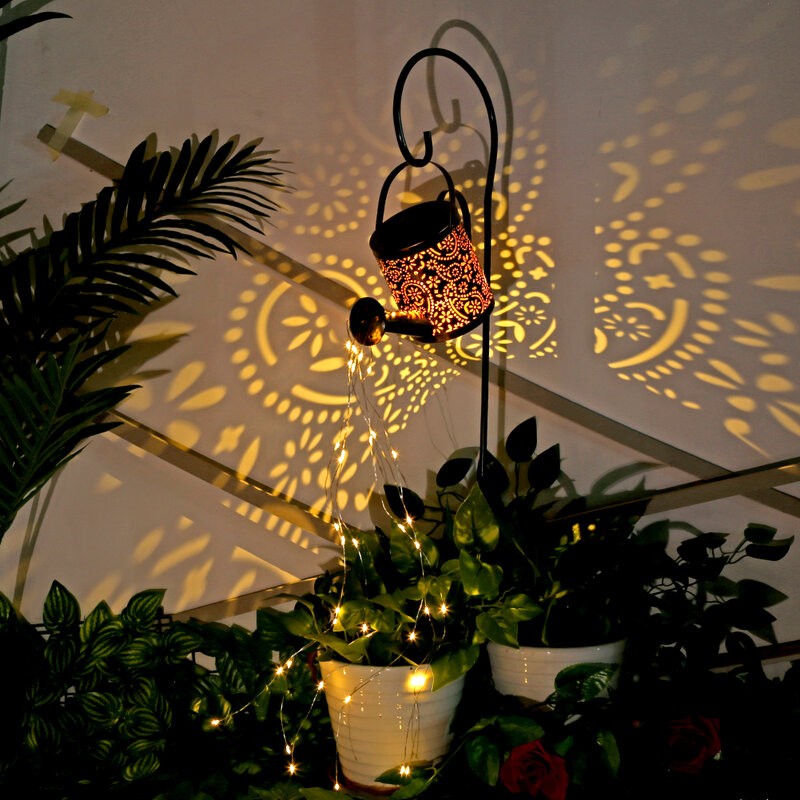Lampe Solaire LED Style Arrosoir pour Jardin, Éclairage Extérieur avec Chaîne de Lumières Féeriques, Décoratif, Ornement pour la Cour, le Patio