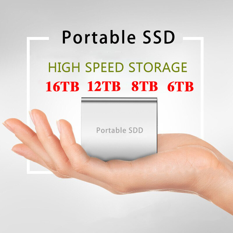 Original 500GB External Hard Drive SSD Mobile Solid State Drive For PC Laptop USB 3.1 1TB 2TB Storage Mobile Hard Drive Portable