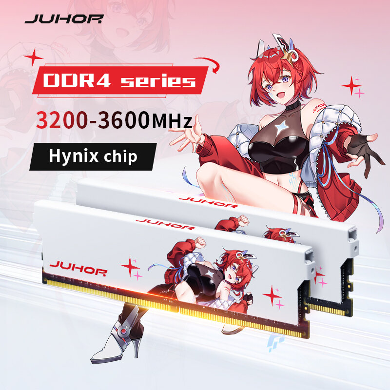 JUHOR Memoria Ram DDR4 8GB 16GB 2666MHz  3200MHz Desktop Memory New Dimm RAMs