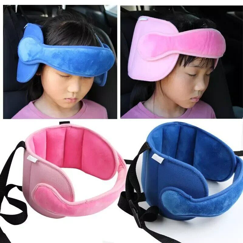 Almohada de viaje para niños, cojín fijo para dormir, ajustable, para asiento de coche, soporte para la cabeza, protección de seguridad para el cuello, reposacabezas