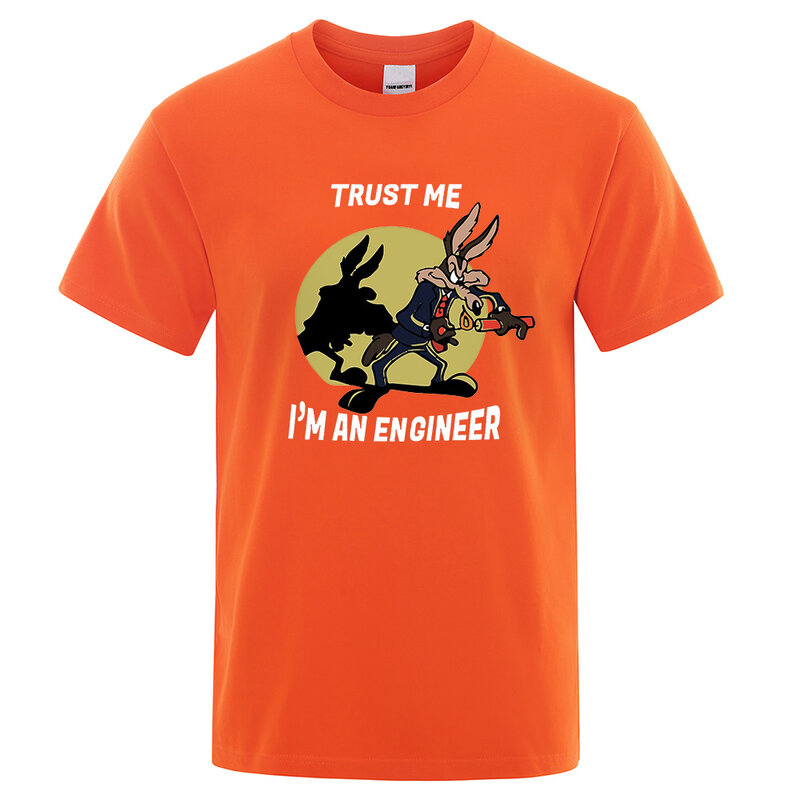 Believe me, I am a men's engineer T -shirt, Hua Old -style T -shirt round neck engineering T -shirt