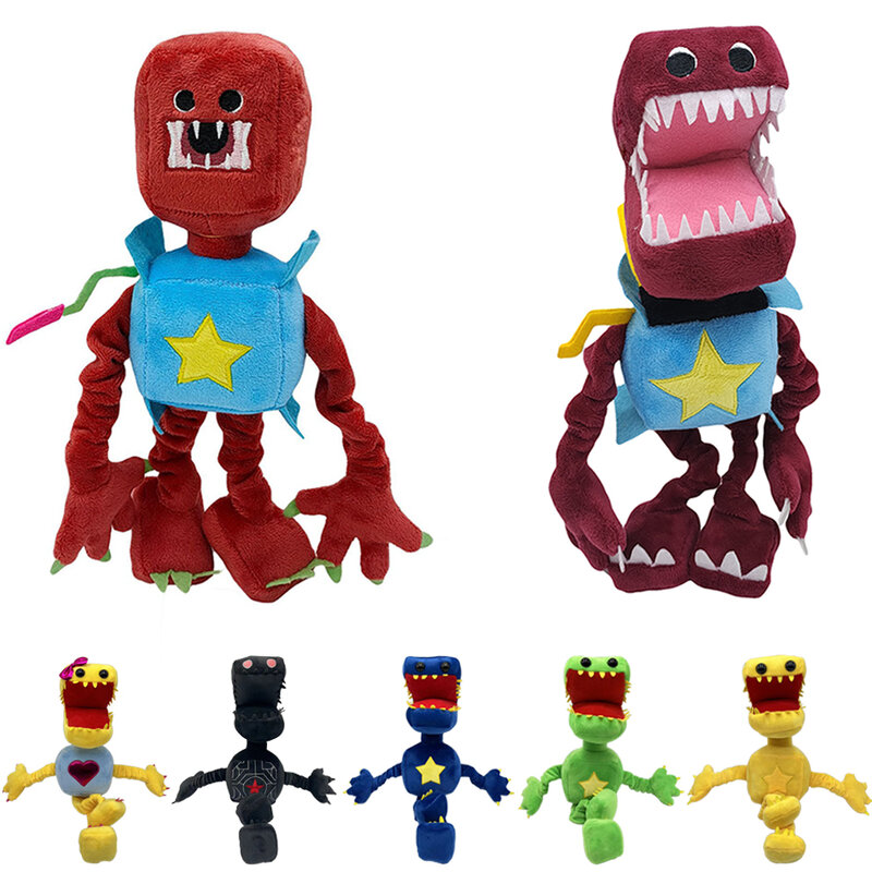 Boxy Boo brinquedo de pelúcia para crianças, Cartoon Game Role, bonecas periféricas, robô vermelho enchido boneca, feriado presente, presente de aniversário, 35cm, novo