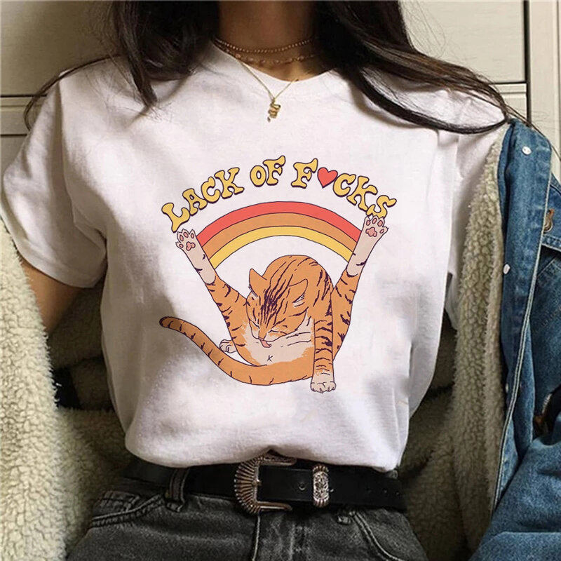 Odzież damska t-shirty koszulki graficzne topy damskie Raccoon Animal 2022 damskie śmieszne koszulki z krótkim rękawem nadruk kreskówkowy Harajuku