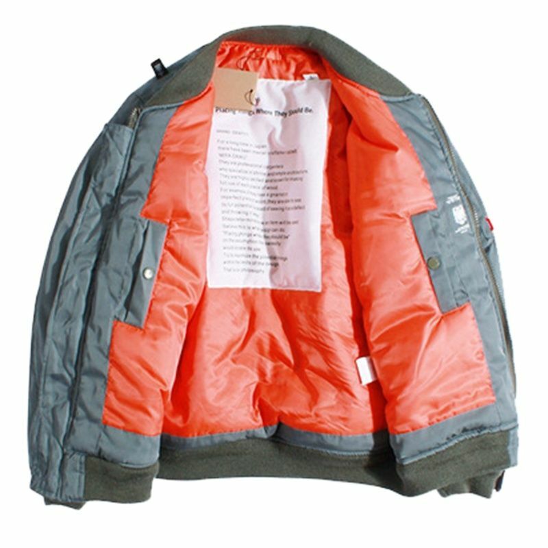 Толстая стеганая зимняя куртка-бомбер для мужчин Ma1 с подкладкой мужское зимнее пальто Мужская теплая ветровка 2022 Мужская зимняя парка одеж...