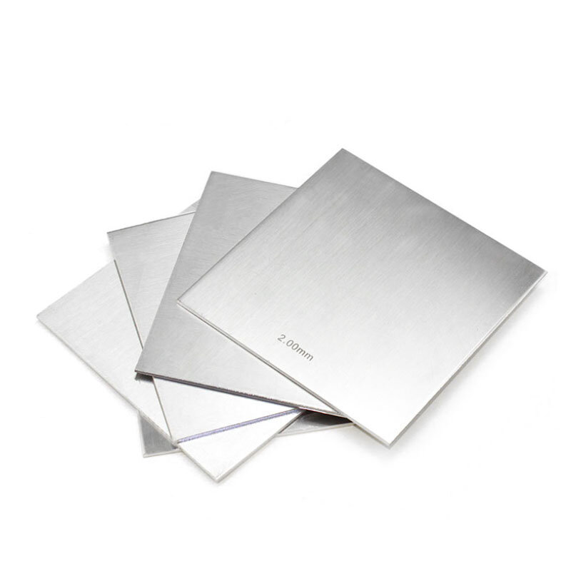 1pc 304 Stainless Steel Square Plate Polished Thin Sheet 100x100mm 100x200mm 200x200mm Thickness 1/1.5/2/3mm