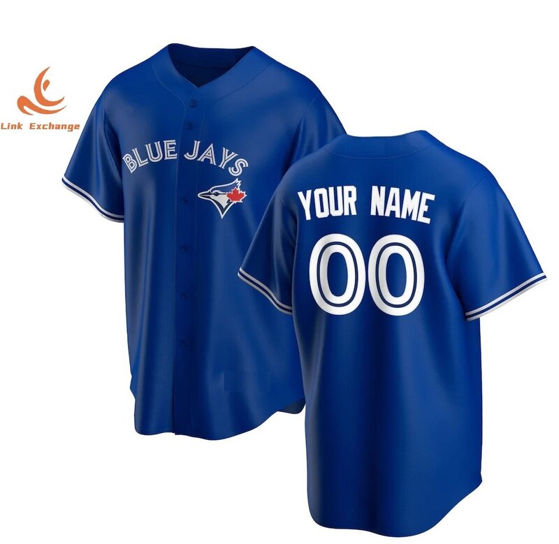 Kaus Oblong Gambar Jahit Vladimir Guerrero Jr Jersey Bisbol Anak-anak Remaja Pria Wanita Biru Toronto Kualitas Terbaik