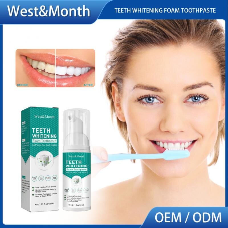 ฟัน Whitening Mousse ยาสีฟัน Whiten ทำความสะอาดลึก Dentifrice ลบคราบจุลินทรีย์ฟัน Bleaching ช่องปากสุขอนามัยผลิตภัณฑ์