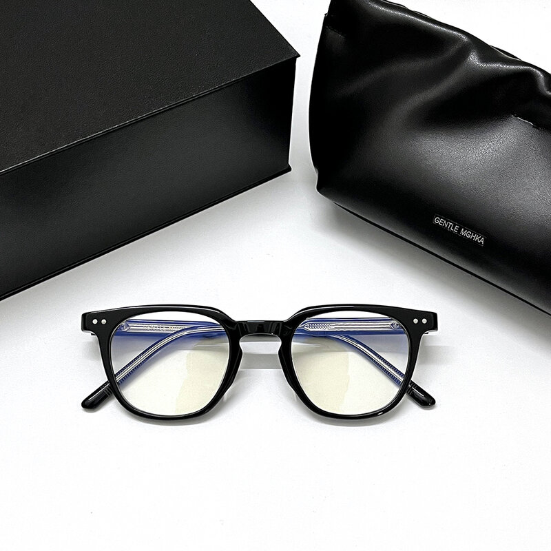Gentle Brand GM LUTTO Óculos para homens e mulheres, óculos de prescrição óptica, armação redonda, acetato de monstro, miopia, 2022