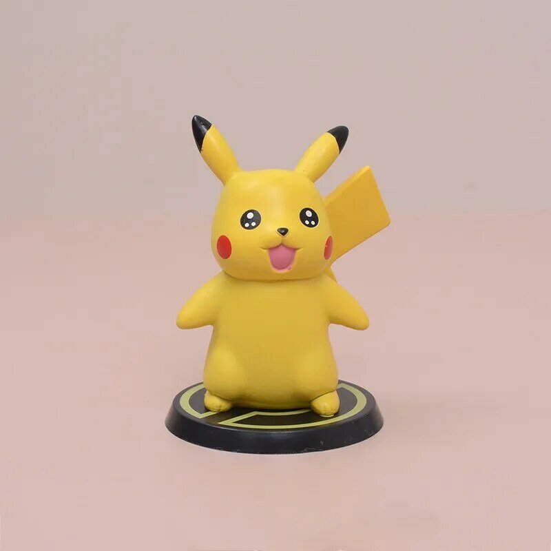 Muñeca móvil de Pokémon Pikachu de 6 piezas, modelo de bola de elfo, dragón de fuego, juguete, regalo para niños, figura de Anime