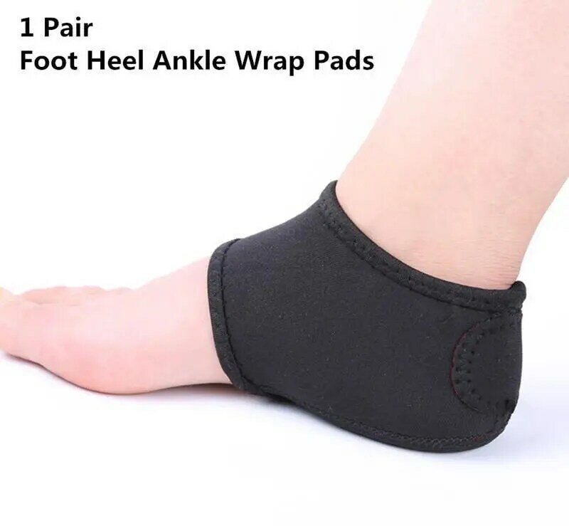 2Pcs Sweatproof Foot Heel Ankle Wrap Pads Plantar Fasciitis Therapy Pain Relief Arch Support Foot Protective Pads Free Size 38g