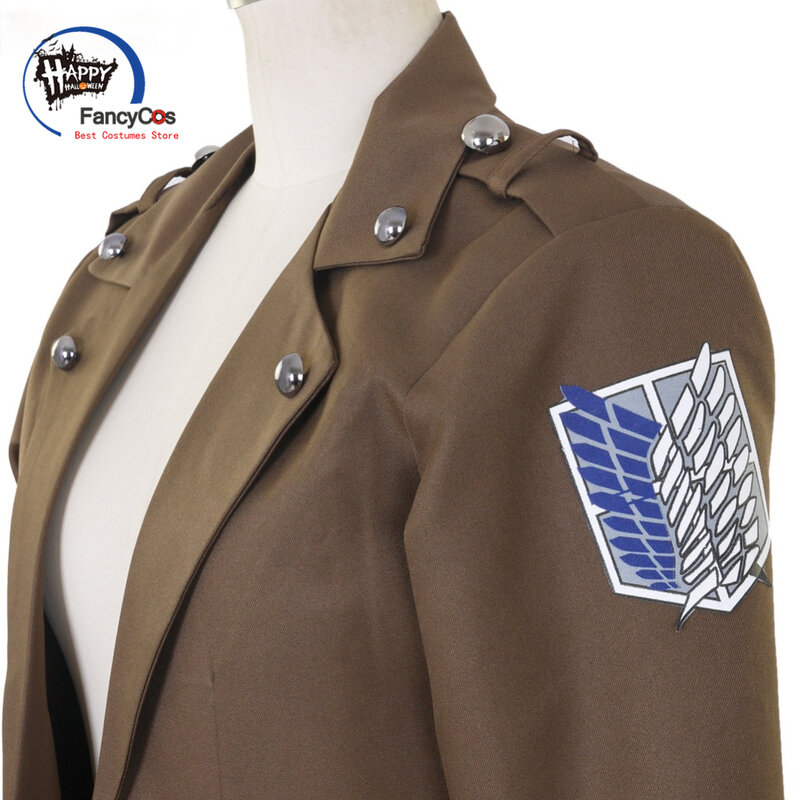Attack on Titan Jacket AOT Eren Jaeger Jacket Levi top Rivaille Rival Ackerman New Coat Cosplay Costume Anime giapponese