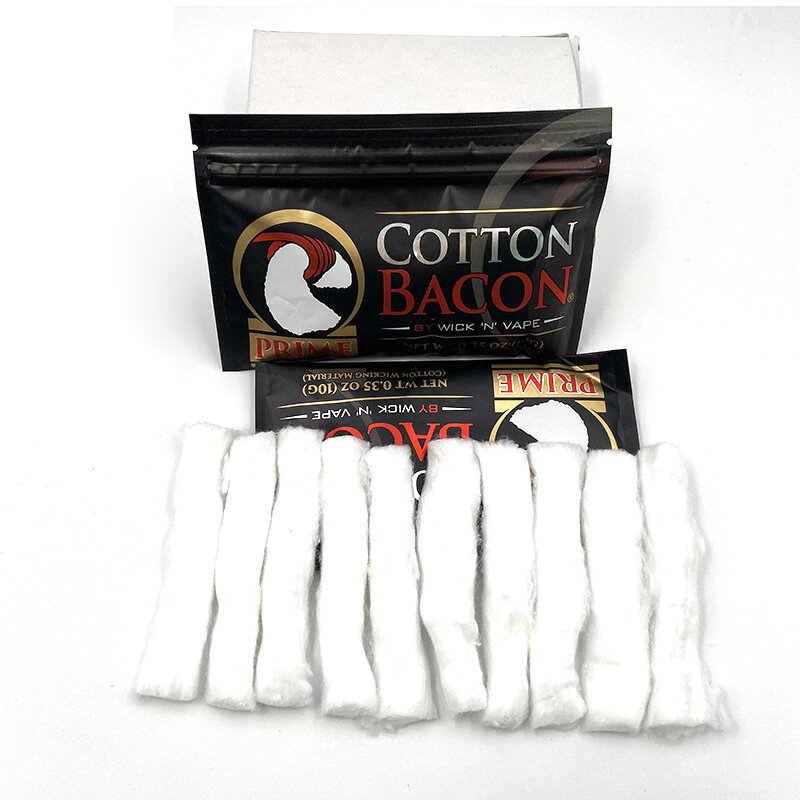 2Pack 100% Pure Cotton Bacon Prime Gold รุ่นเบคอนผ้าฝ้ายสำหรับ RDA RBA เครื่องมือ DIY อุปกรณ์เสริม
