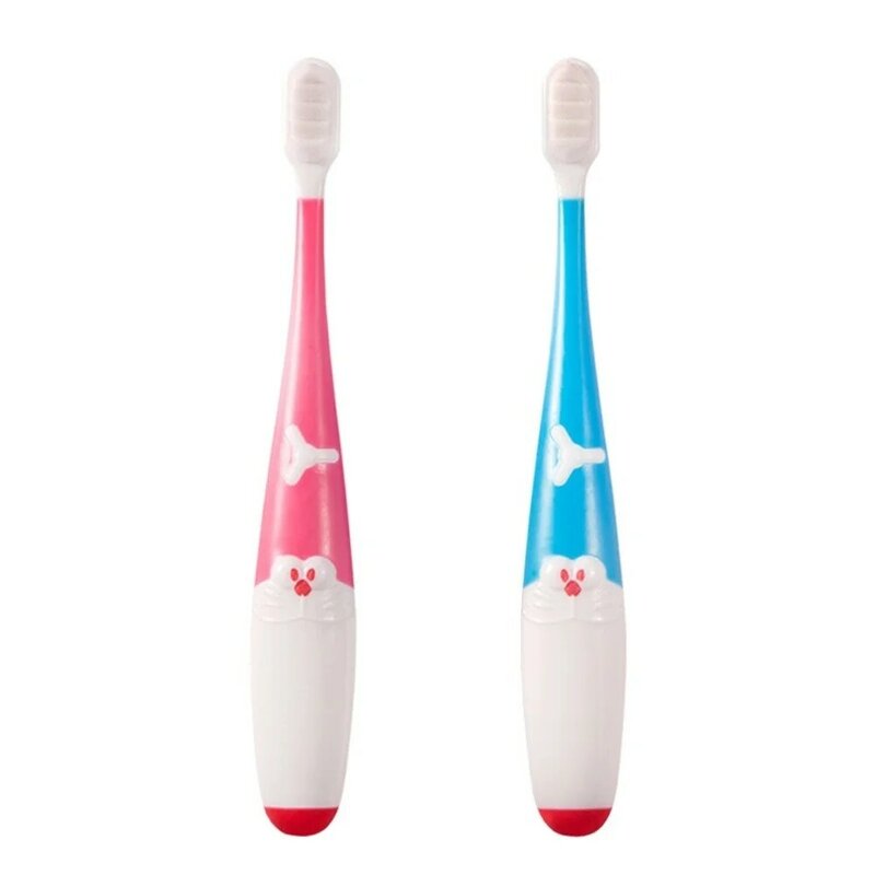 Evelett – brosse à dents en coton pour enfants, cheveux lisses et doux, forme de dessin animé, usine, dix mille poils