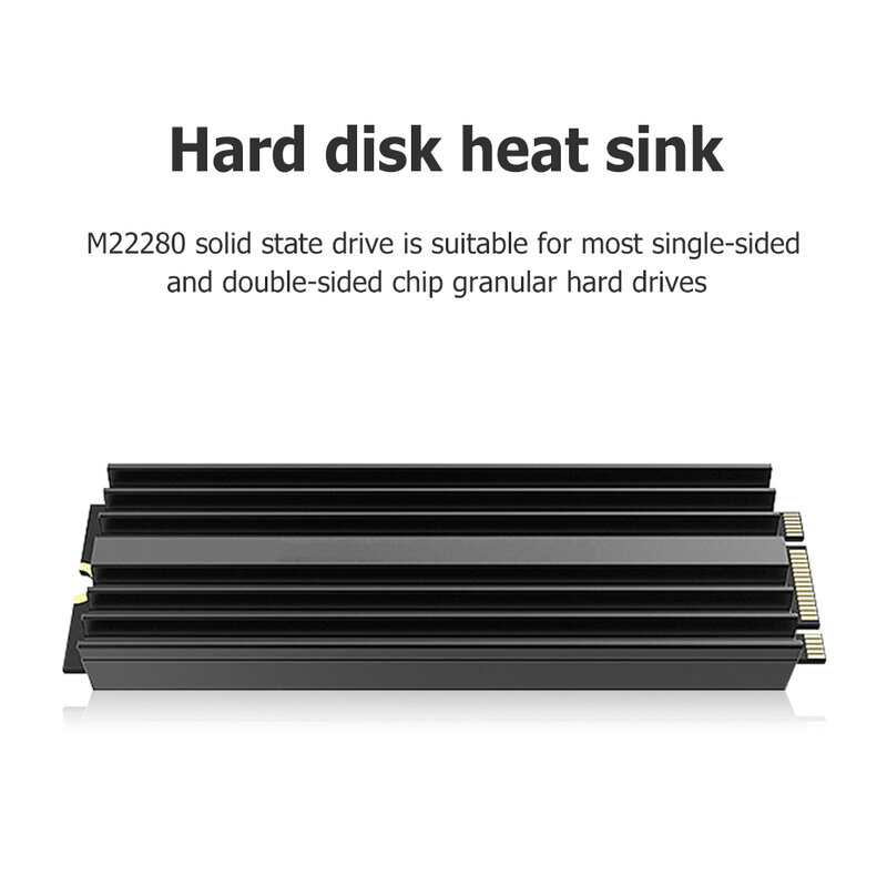 Rompi Termal NVME Pendingin Radiator Aluminium Hard Disk Heat Sink NVME Solid State dengan Wafer Silikon