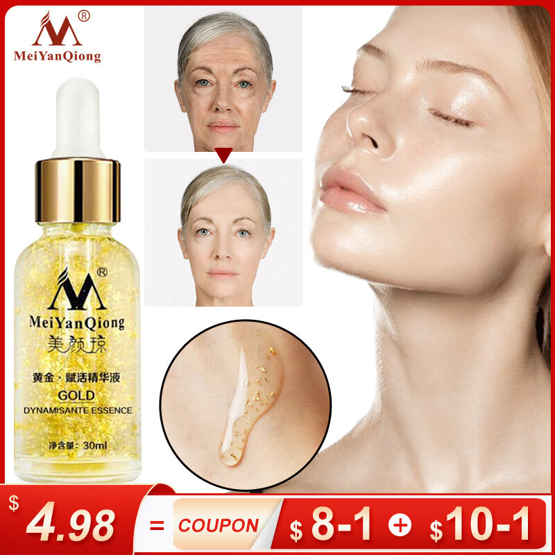 Cura della pelle 24K Gold Essence Day Cream Anti rughe cura del viso Anti Aging collagene sbiancante idratante acido ialuronico Ance
