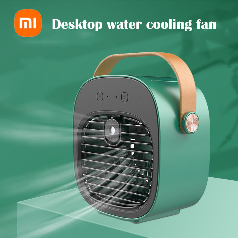 Xiaomi New Multifunction Home Table Air Conditioner Electric Humidifier Fan USB Charging Battery Powered Portable Cooling Fan