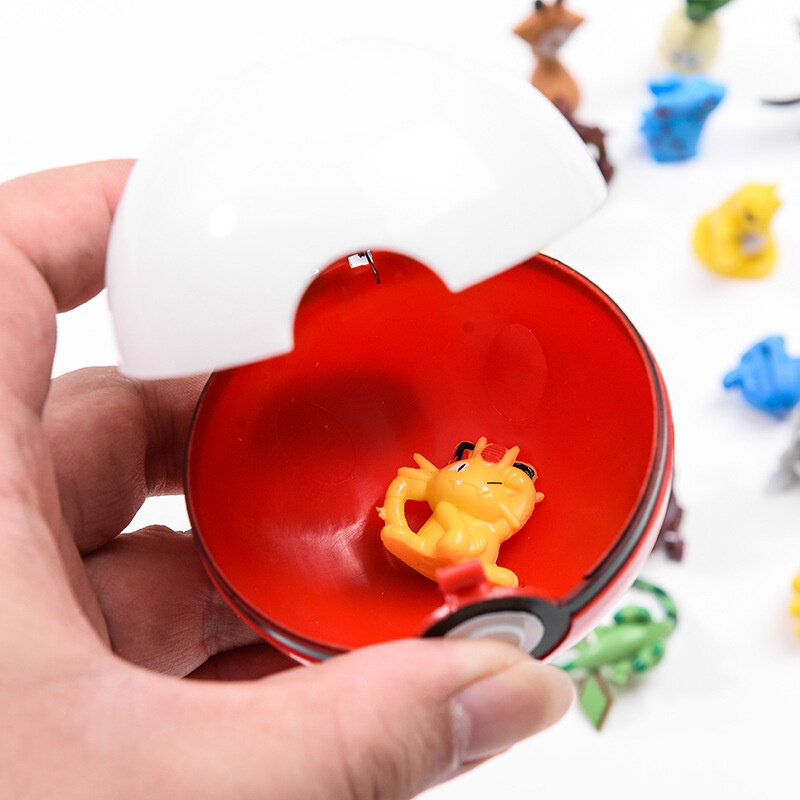포켓몬 포켓볼 장난감 PVC 귀여운 엘프 볼 인형, 액션 피규어 장식 장난감, 포켓몬 몬스터 피카츄, 아이 생일 선물
