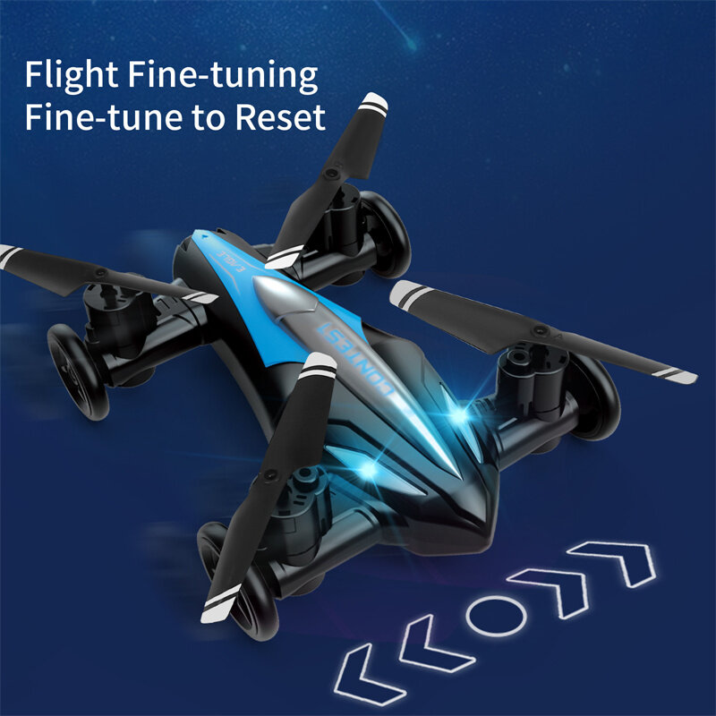 Podwójny Model powietrzny latający samochód 2.4G pilot czteroosiowy samolot zdalnie sterowany dron Quadcopter Kids Boys Gifts