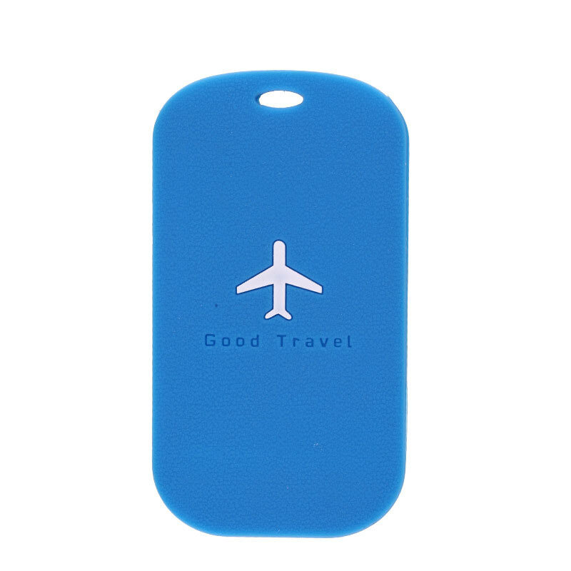 Etiqueta de equipaje de silicona esmerilada creativa, etiqueta de equipaje de avión, etiqueta de maleta