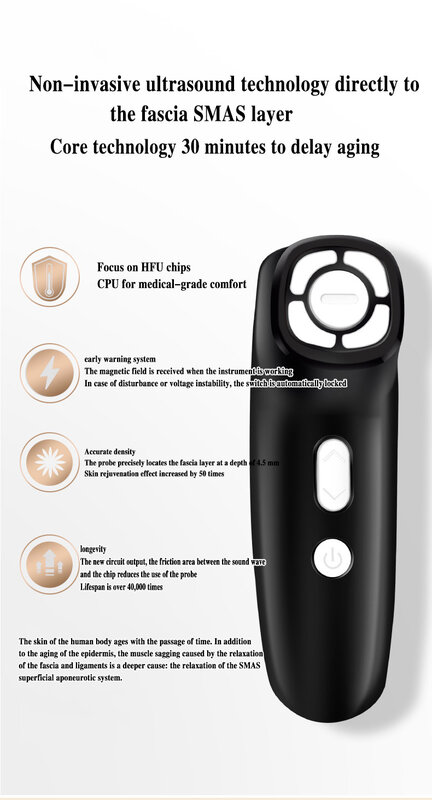Mini coltello ad ultrasuoni casa portatile bellezza sollevamento e rassodamento ringiovanimento della pelle dispositivo di bellezza per la cura della pelle del viso dispositivo IPL