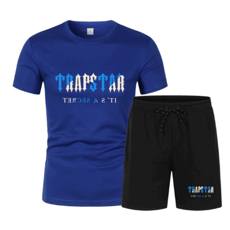 2023 musim panas pria set Trapstar dicetak kaus lengan pendek kasual olahraga jogging set fashion jalan pasang merek pakaian