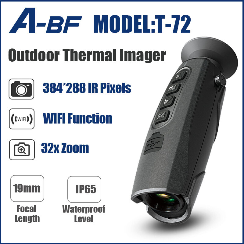 A-BF монокулярный тепловизор ночного видения для охоты 50 Гц IP65, инфракрасная тепловизионная камера с экраном и функцией Wi-Fi