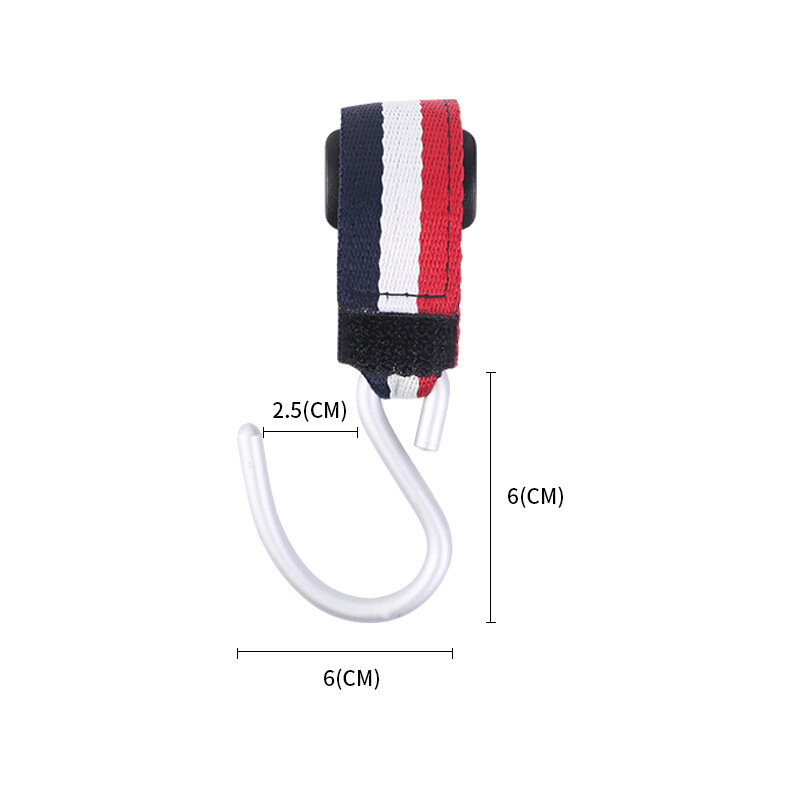 Crochet de poussette pour enfants, 2 pièces, mousqueton pour sac de courses, Clip rotatif avec sangle et crochet