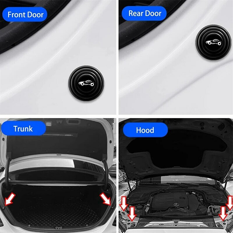 30/20/10Pcs Car Door Anti-collision Silicone Pad Anti-shock Closing Door Stickers Soundproof Buffer Gasket Auto Accessories