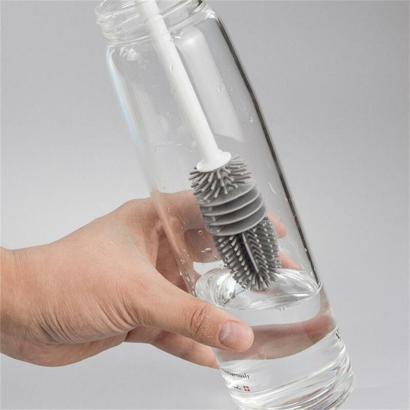 Spazzola per tazza in Silicone spazzola a manico lungo multifunzionale per uso domestico bottiglia per bicchiere da vino spazzola per la pulizia della tazza di vetro utensili da cucina