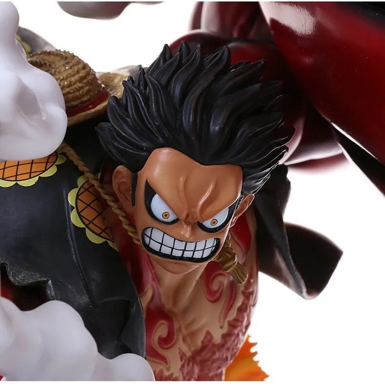 25cm One Piece Anime Figurine Gear 4 Luffy Ape King Gun Scene Statue Pvc Action Figure Collection Ornament Model Toys For Child