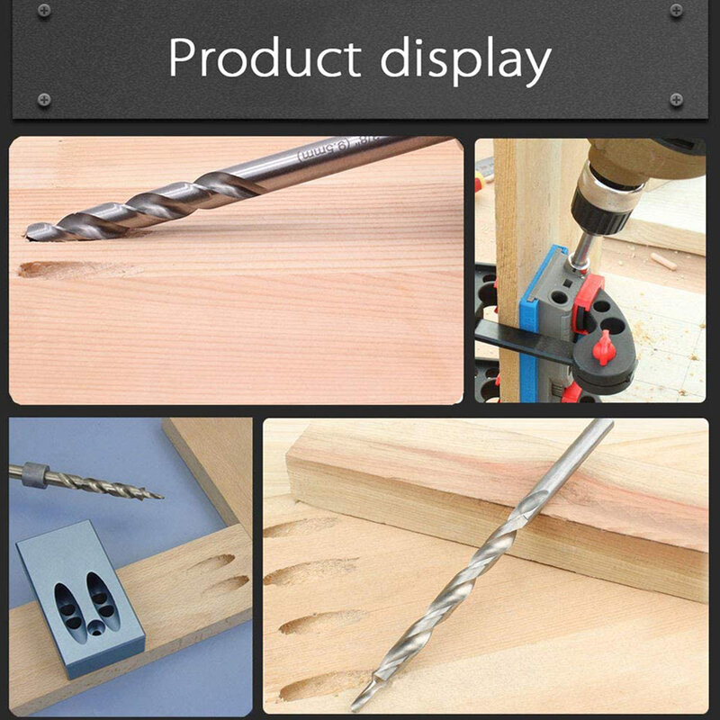 9.0mm Woodworking Oblique Hole Drill HSS Oblique Hole Locator Bit Round Or Hex Shank Pocket Hole Step Drill Bit Power Tools