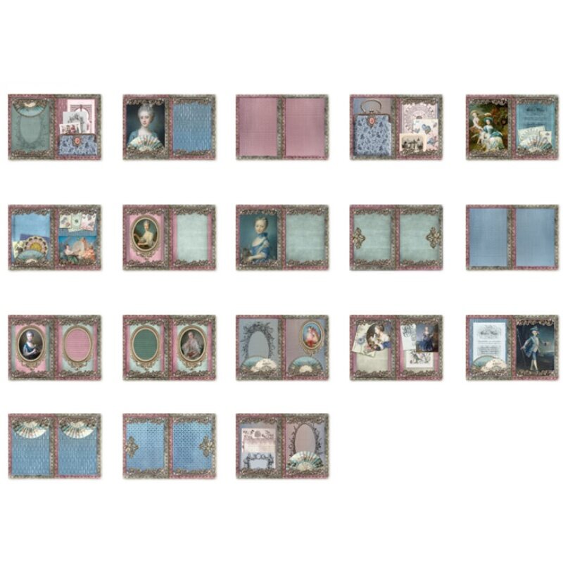 18 pçs do vintage tribunal pintura estilo barroco scrapbook adesivo lixo jornal arte figura presente envoltório diário álbum adesivo