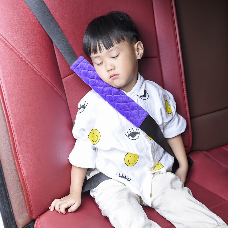 2Pcs Car Seat Belt Covers Soft Plush Child Kids Sleeping Neck Protection Seatbelt Shoulder Pad Interior Safety Strap Pillow