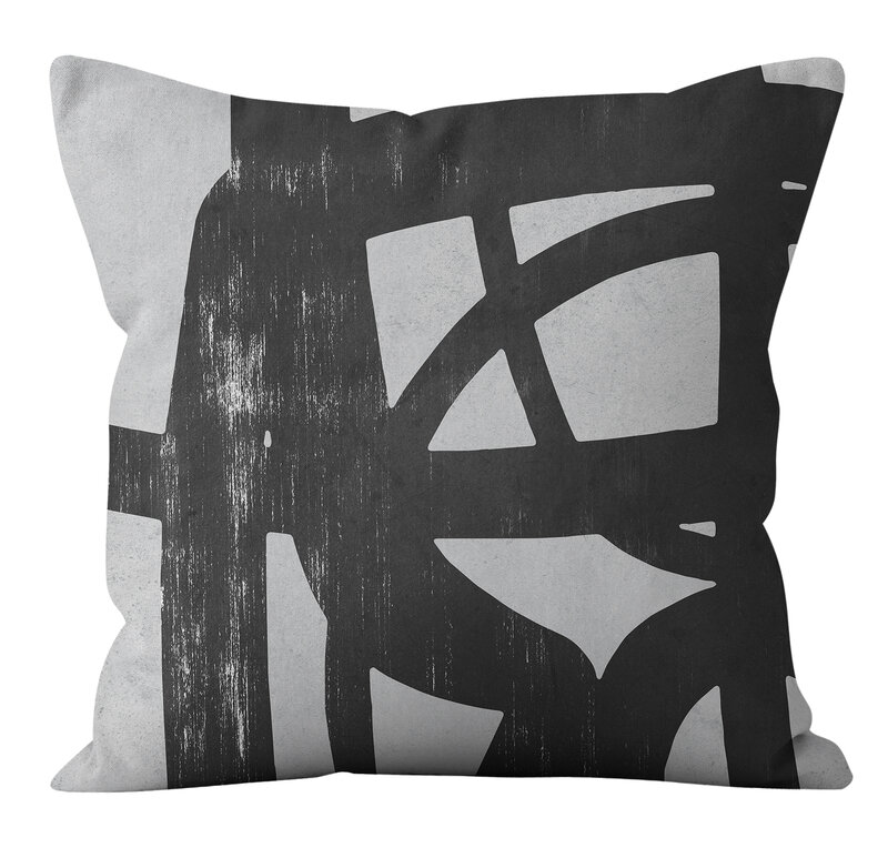 Housse de coussin carrée, taie d'oreiller imprimée avec plante abstraite, peinture, canapé, taie d'oreiller, fournitures pour la maison