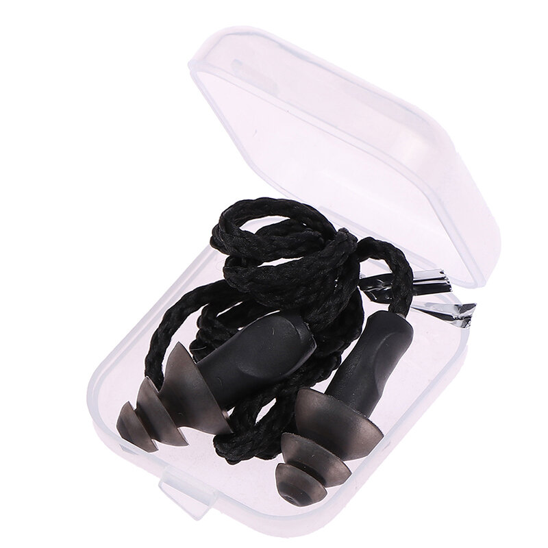 Bouchons d'oreilles confortables en Silicone, en corde de coton, avec protection pour la natation, en PVC, 4 paires par boîte