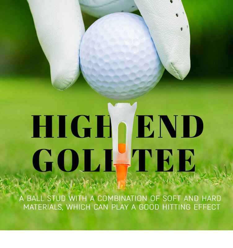 Tés de golf en plastique avec tête en caoutchouc, t-shirt de golf d'entraînement, friction SAP et rotation latérale incassable, 83mm, 3 po, 1/4 po, taille longue, 30 pièces