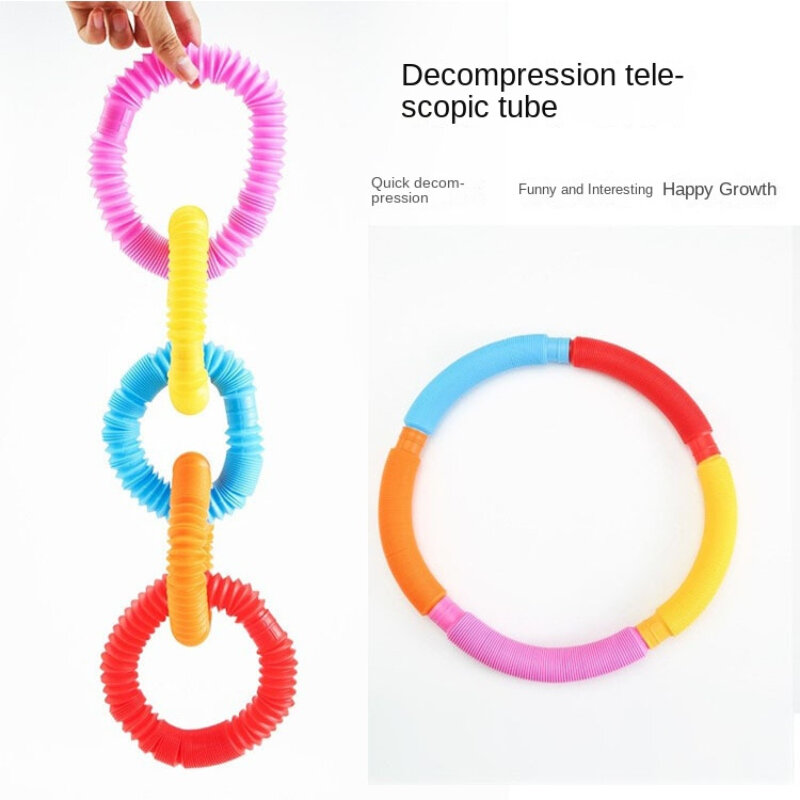 PopTube decompressione per bambini tubo di prolunga ondulato fai da te colore sensoriale tubo elastico sfiato giocattoli 29mm tubo di decompressione